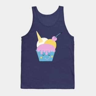 Cute Ice Cream with Cherry Tank Top